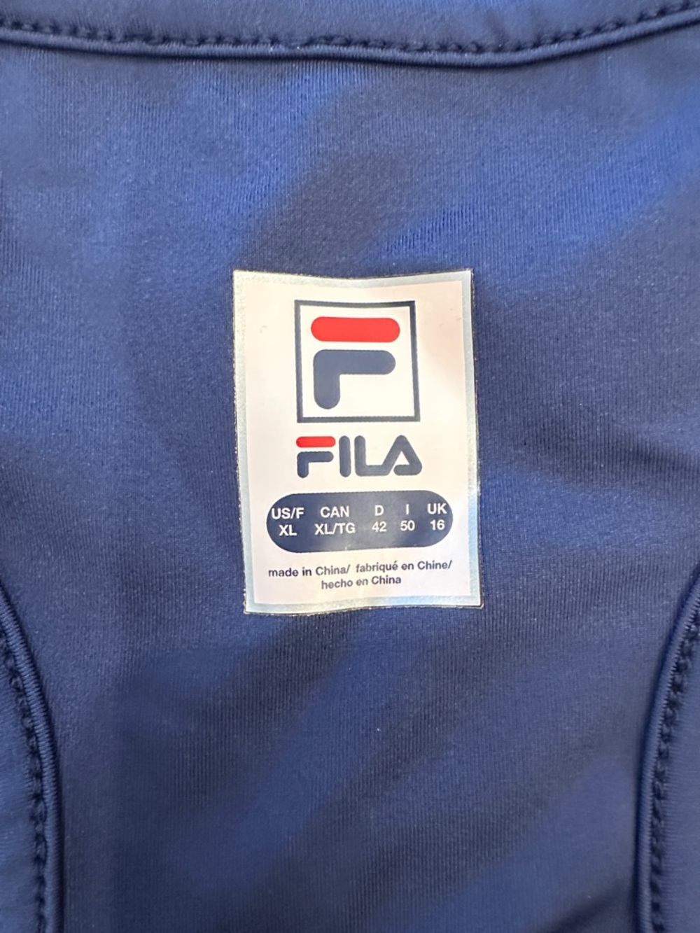 Fila Dark Navy Racerback Performance Tank - Picture 2 of 9